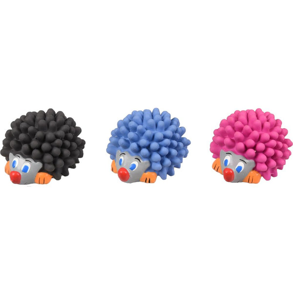 Jouet pour chien latex pret herisson ass 3 couleurs 7cm