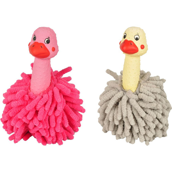 Jouet pour chien latex autruche ass 2 couleurs 16cm