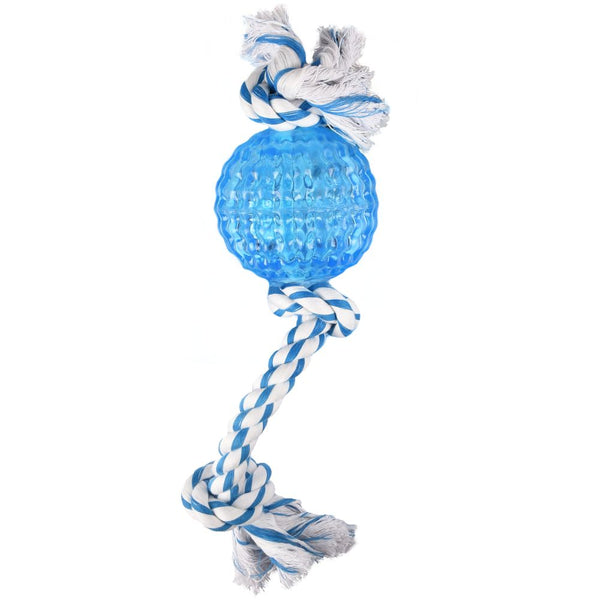 Jouet pour chien denta toy corde + balle tpr diam 9cm