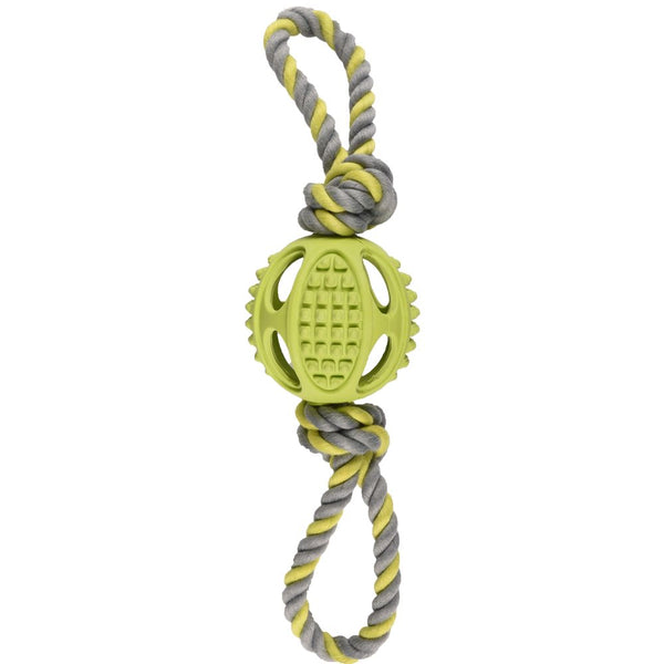 Jchien caoutchouc drury balle+corde vert 6cm