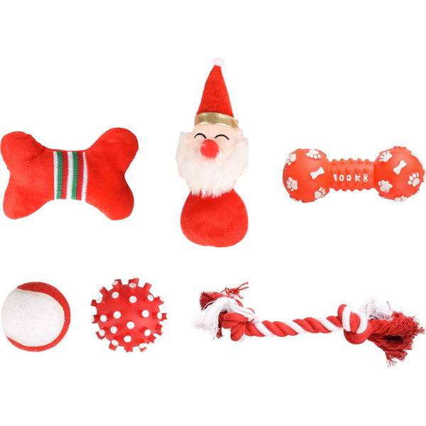Jchien noel chaussette ass rouge