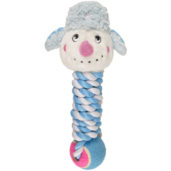 Noel jchien bonhomme de neige+corde+balle de tennis 29cm