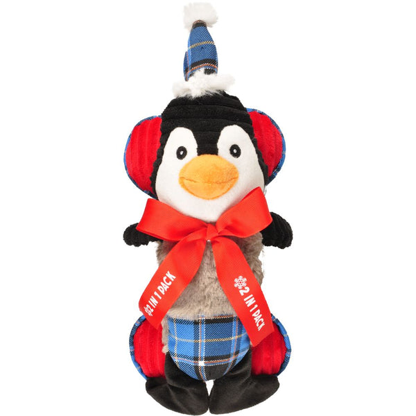 Jchien noel pingouin+os 2en1 38cm