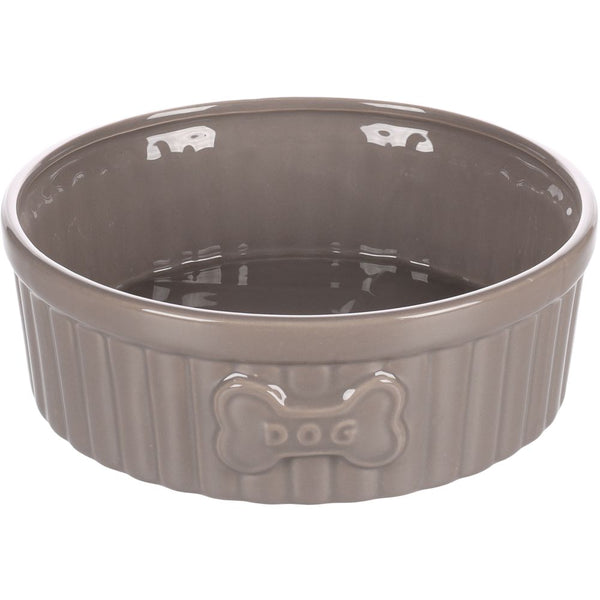 Gamelle chien mabel ceramique taupe 20,5cm 1510ml