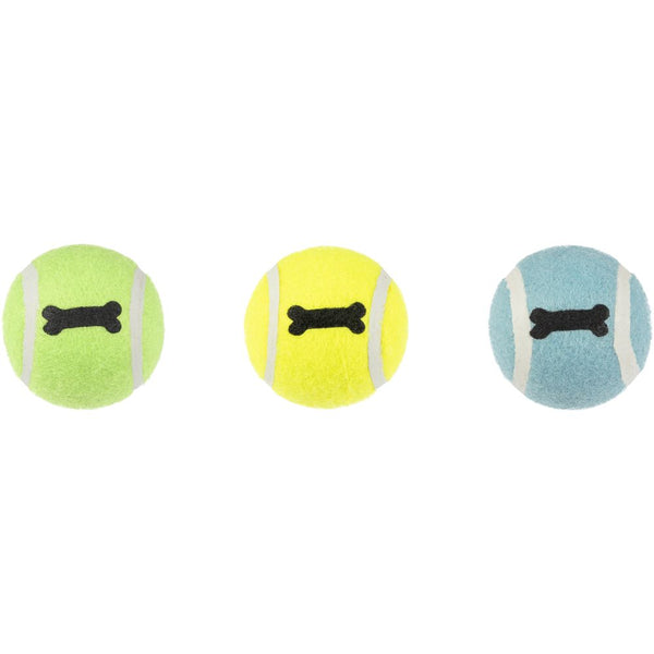 Jchien balle de tennis smash + os imprime 3 couleurs 6cm 3pcs
