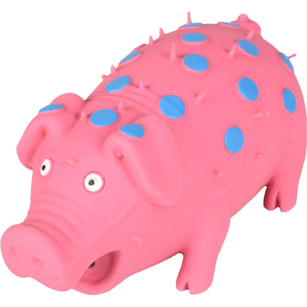 Latex cochon avec points rose 18cm