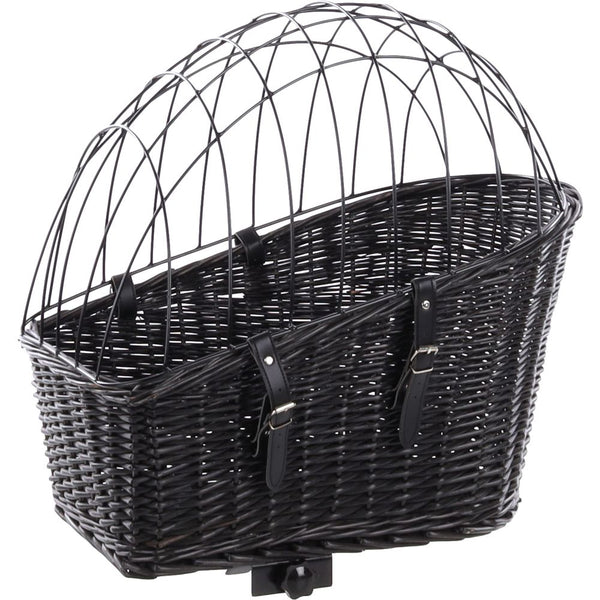 Panier pour velo porte-bagage canna noir 46,5x43,5x40,5cm