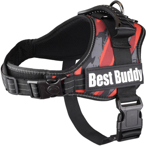 Harnais best buddy pluto rouge camouflage m 60-80cm*38mm