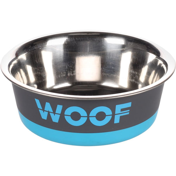 Gamelle woof gris/bleu 900ml 17,3cm