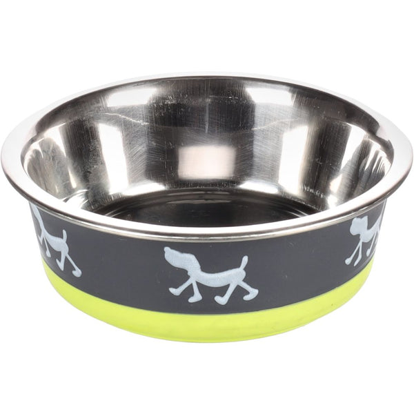 Gamelle silhouette gris/lime 400ml 14cm