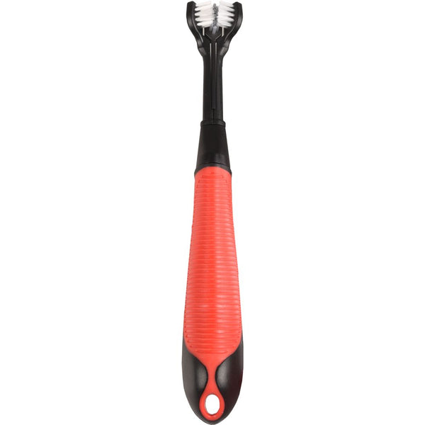 Brosse à dents kerber soft grip noir rouge 20cm