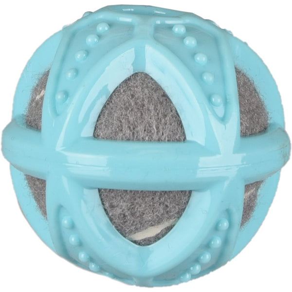 Jchien loekie chiot tpr avec balle de tennis bleu/gris dia. 8cm
