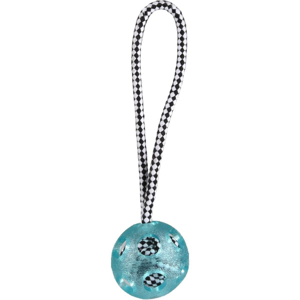 Jchien djengo corde avec balle tpr bleu 25cm