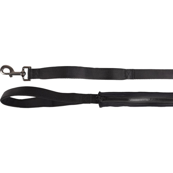 Laisse avec sac kayga noir 160cm 25mm