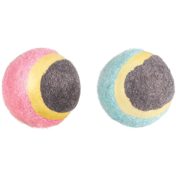 Jchien small dog cub balle de tennis hifa rose/vert 4,5cm