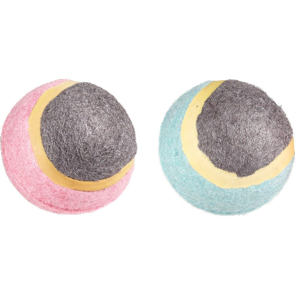 Jchien small dog cub balle de tennis hifa rose/vert 6,5cm