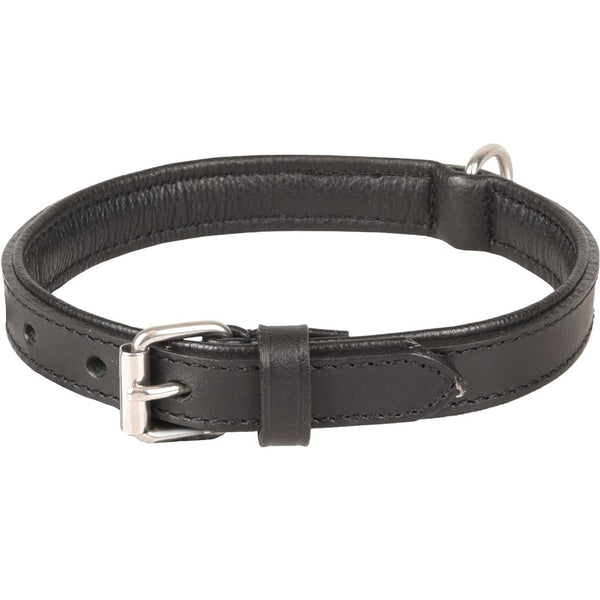 Collier arizona cuir noir s/m 30-37cm 20mm