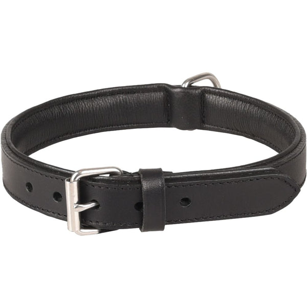 Collier arizona cuir noir l 42-51cm 28mm