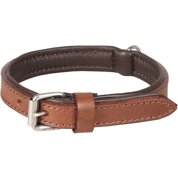 Collier arizona cuir brun xs/s 23-27cm 18mm