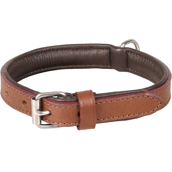 Collier arizona cuir brun s/m 30-37cm 20mm