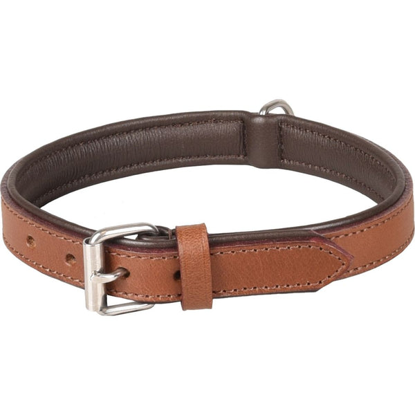 Collier arizona cuir brun m 36-42cm 23mm