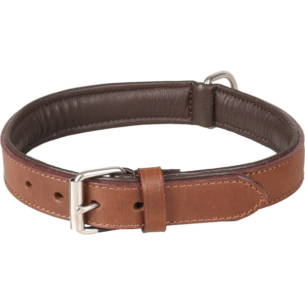 Collier arizona cuir brun m/l 40-46cm 28mm