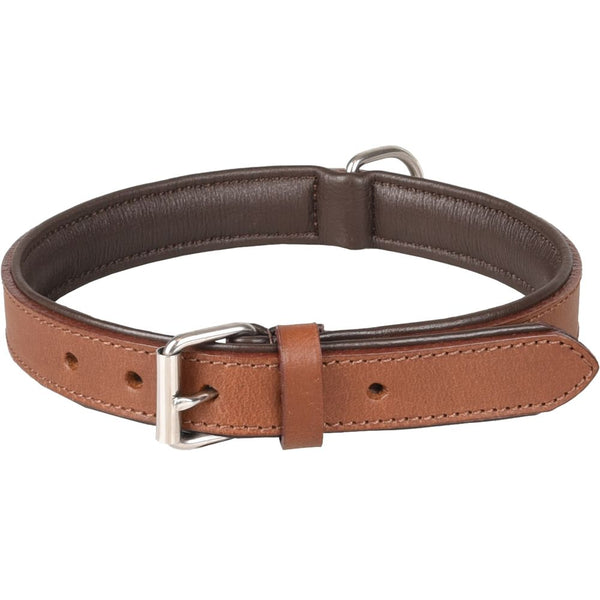 Collier arizona cuir brun l 42-51cm 28mm