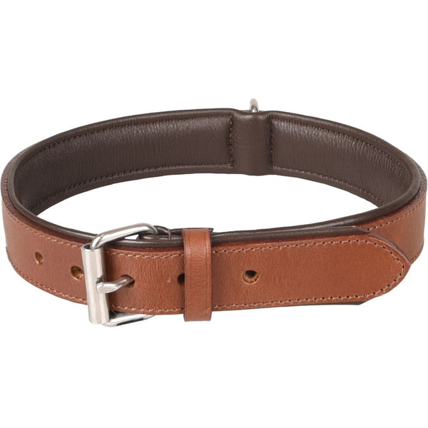 Collier arizona cuir brun xl 45-55cm 32mm