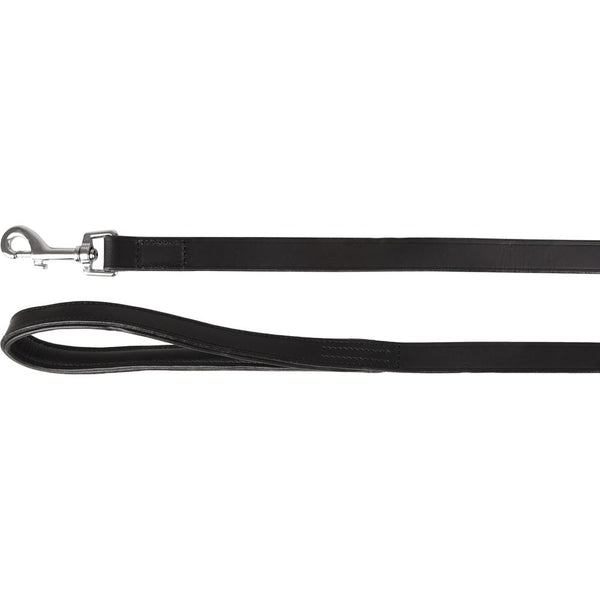 Laisse arizona cuir noir 130cm 20mm