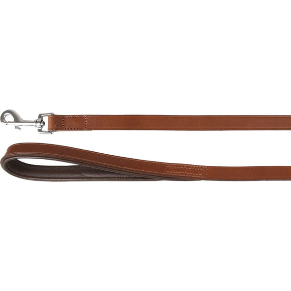 Laisse arizona cuir brun 130cm 20mm