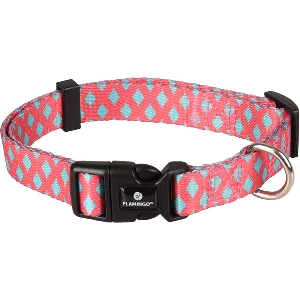 Collier sue rose/vert s 30-45cm 15mm