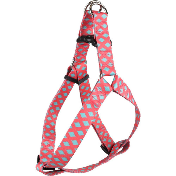 Harnais step&go sue rose/vert l 50-70cm 25mm