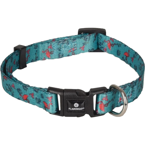 Collier samar vert avec flamingo xs 20-35cm 10mm