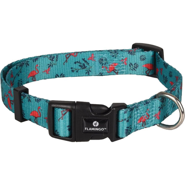 Collier samar vert avec flamingo m 40-55cm 20mm