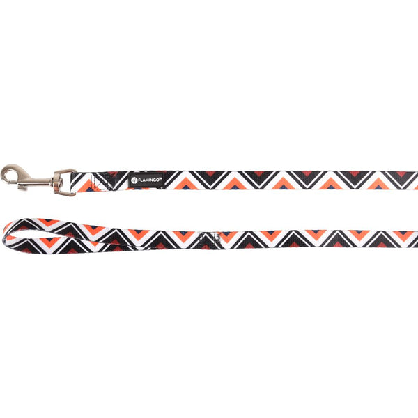 Laisse stian blanc/noir/orange 120cm 15mm
