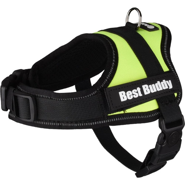 Harnais best buddy pluto vert néon xxs 34-46cm 20mm