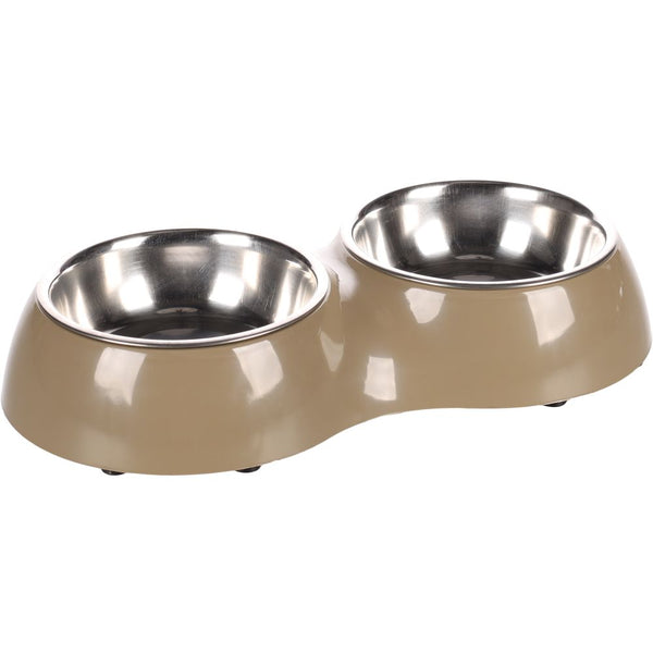 Gamelle pour la nourriture divar duo dinner taupe s 11cm 2x230ml