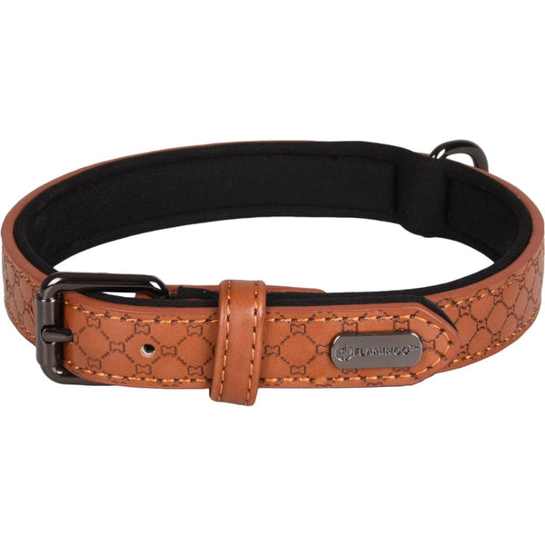Collier patti brun m 36-44cm 20mm