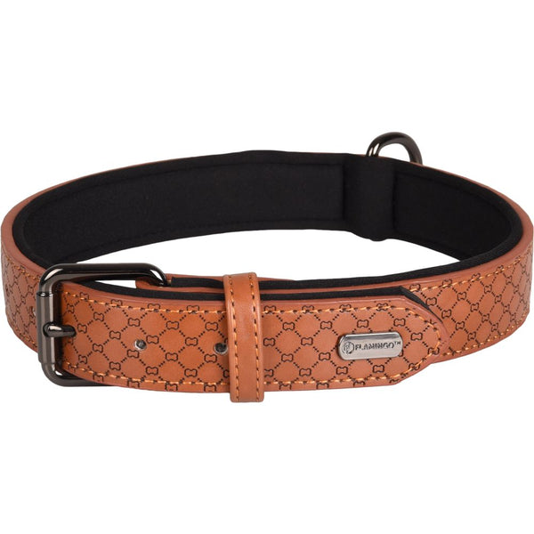 Collier patti brun xl 47-57cm 30mm