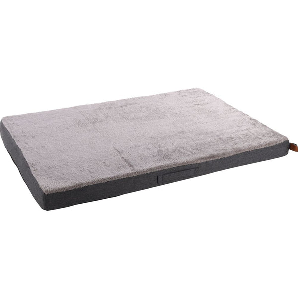 Coussin carlota rectangulaire + fermeture éclair + rebord + poignée gris 120x80x8cm