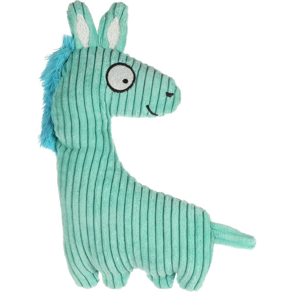 Jchien pebbles velours côtelé cheval vert 23,5cm