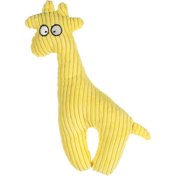 Jchien pebbles velours côtelé girafe jaune 27cm