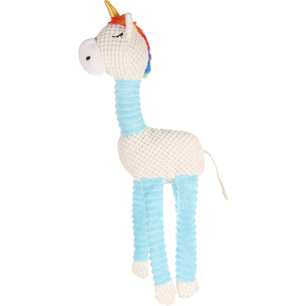 Jchien rasha licorne velours côtele bleu 52cm