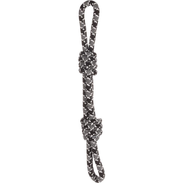 Jchien coton revi corde de traction 2 noeuds gris 41cm