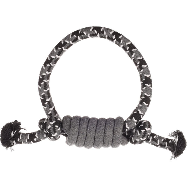 Jouet pour chien en coton Revi, corde de traction anneau, gris, 23cm, idéal pour le jeu et l'exercice
