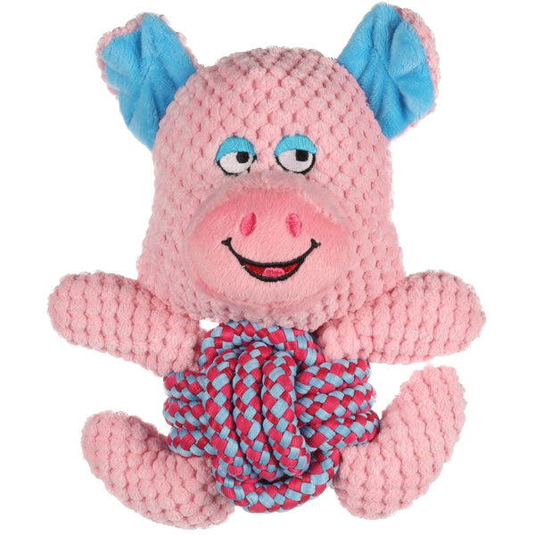Jchien farmi porcelet + corde rose 21cm