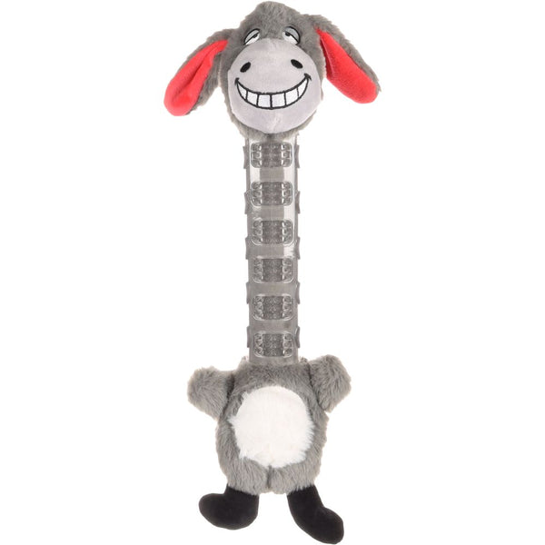 Jchien peluche necki âne gris 41x18,5x8,5cm
