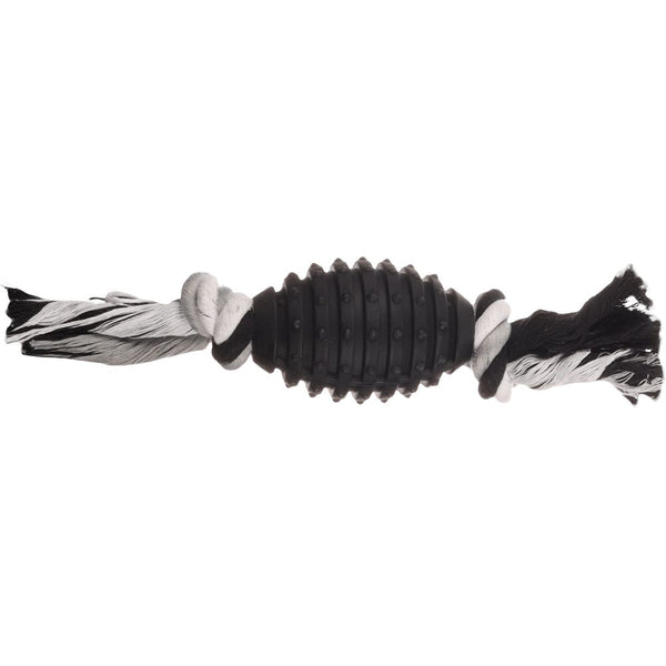Jchien caouthouc gladiator rugby + corde noir 12cm