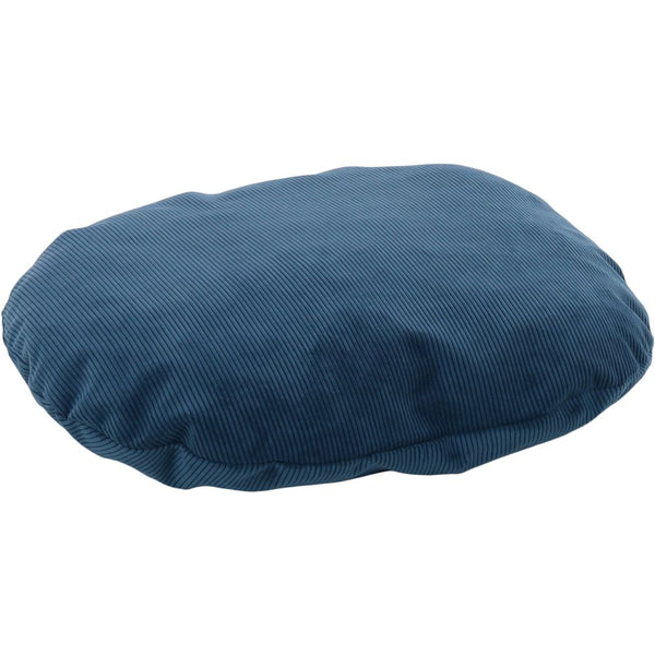 Coussin celeste oval + fermeture eclair bleu fonce 60x50x8cm