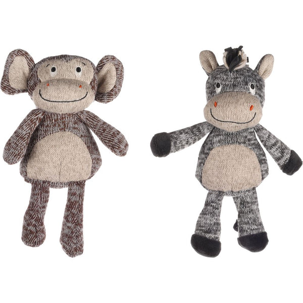 Jchien chita singe+zebre brun 17x15x20cm